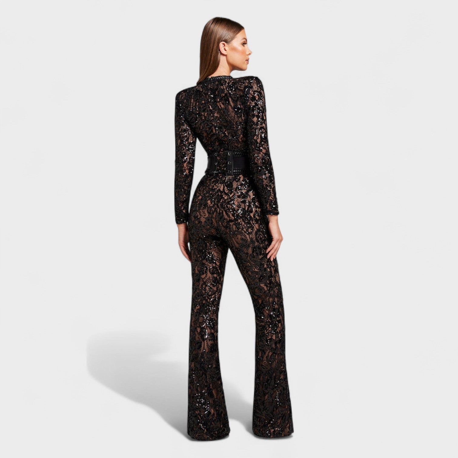 Amelia – Tuta Elegante in Pizzo con Corsetto
