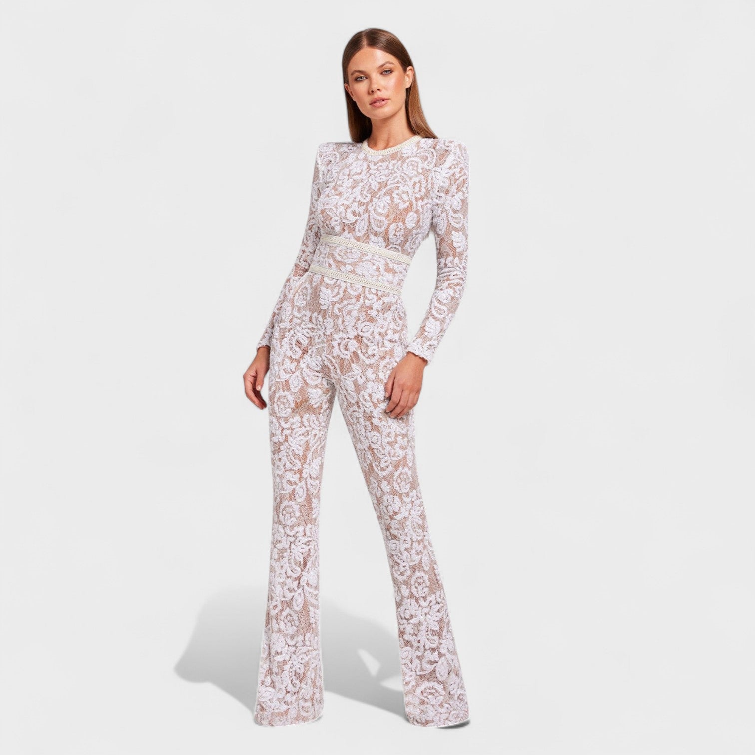 Amelia – Tuta Elegante in Pizzo con Corsetto