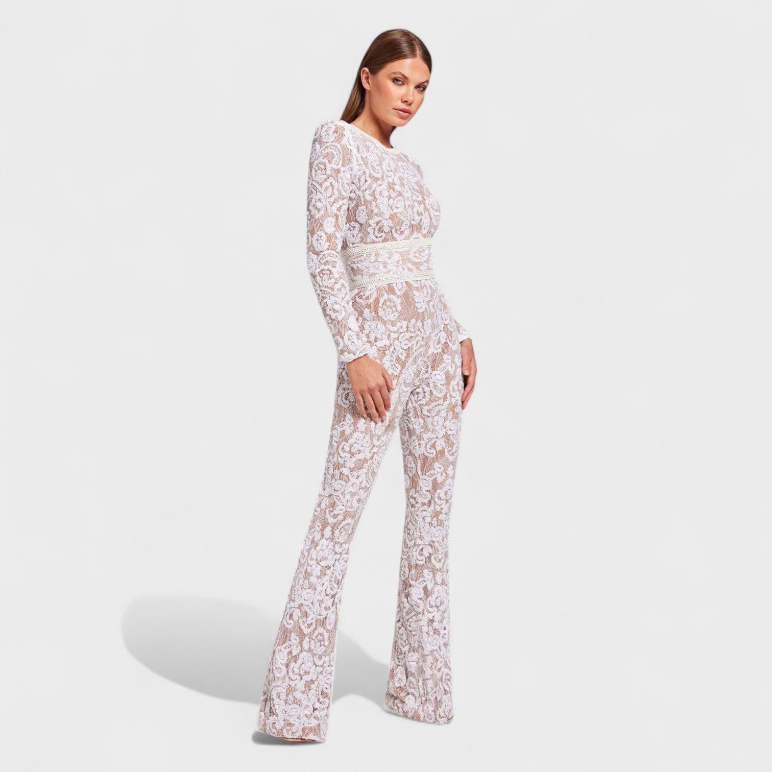 Amelia – Tuta Elegante in Pizzo con Corsetto