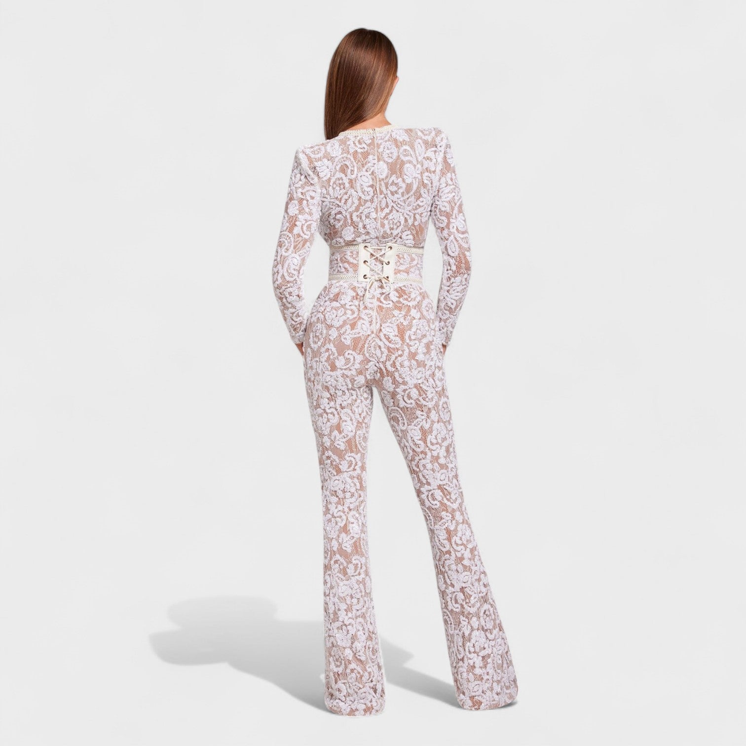 Amelia – Tuta Elegante in Pizzo con Corsetto