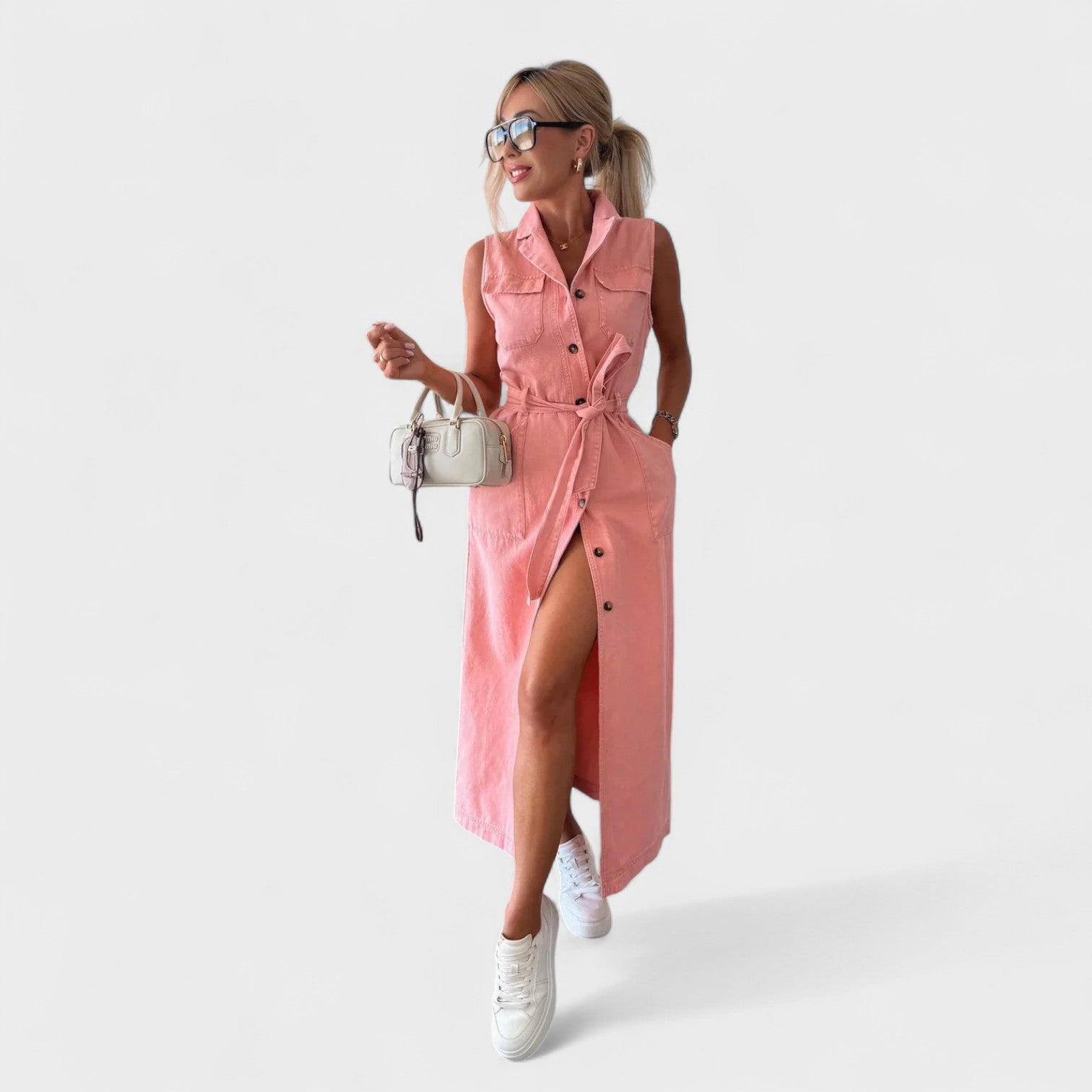 Louisa – Vestito Lungo in Denim Senza Maniche