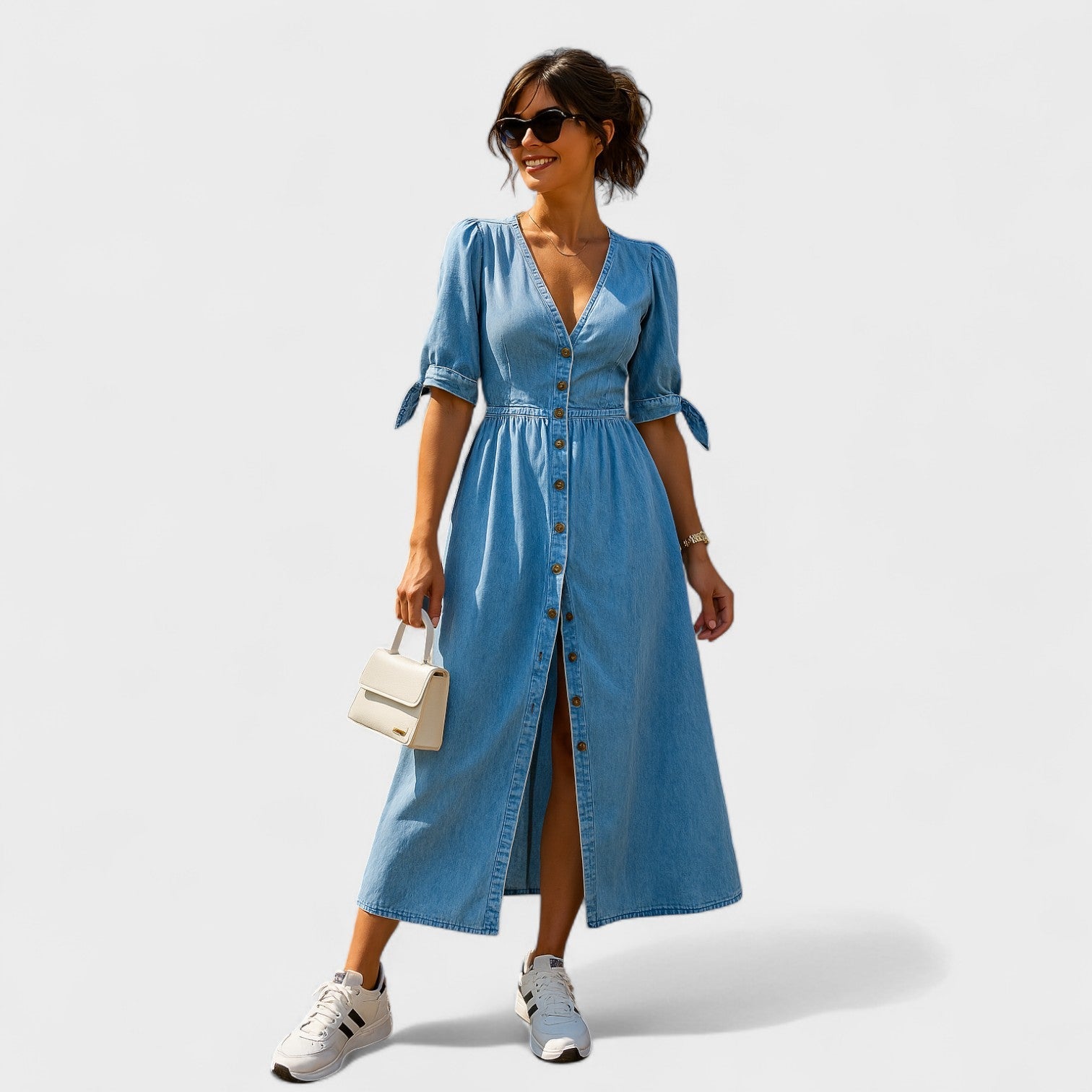 Clara Camila – Abito Chemisier in Denim con Taglio Femminile
