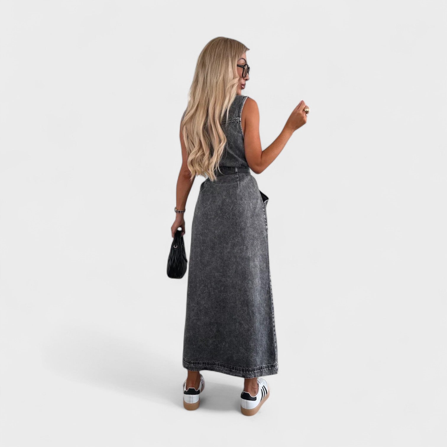 Louisa – Vestito Lungo in Denim Senza Maniche
