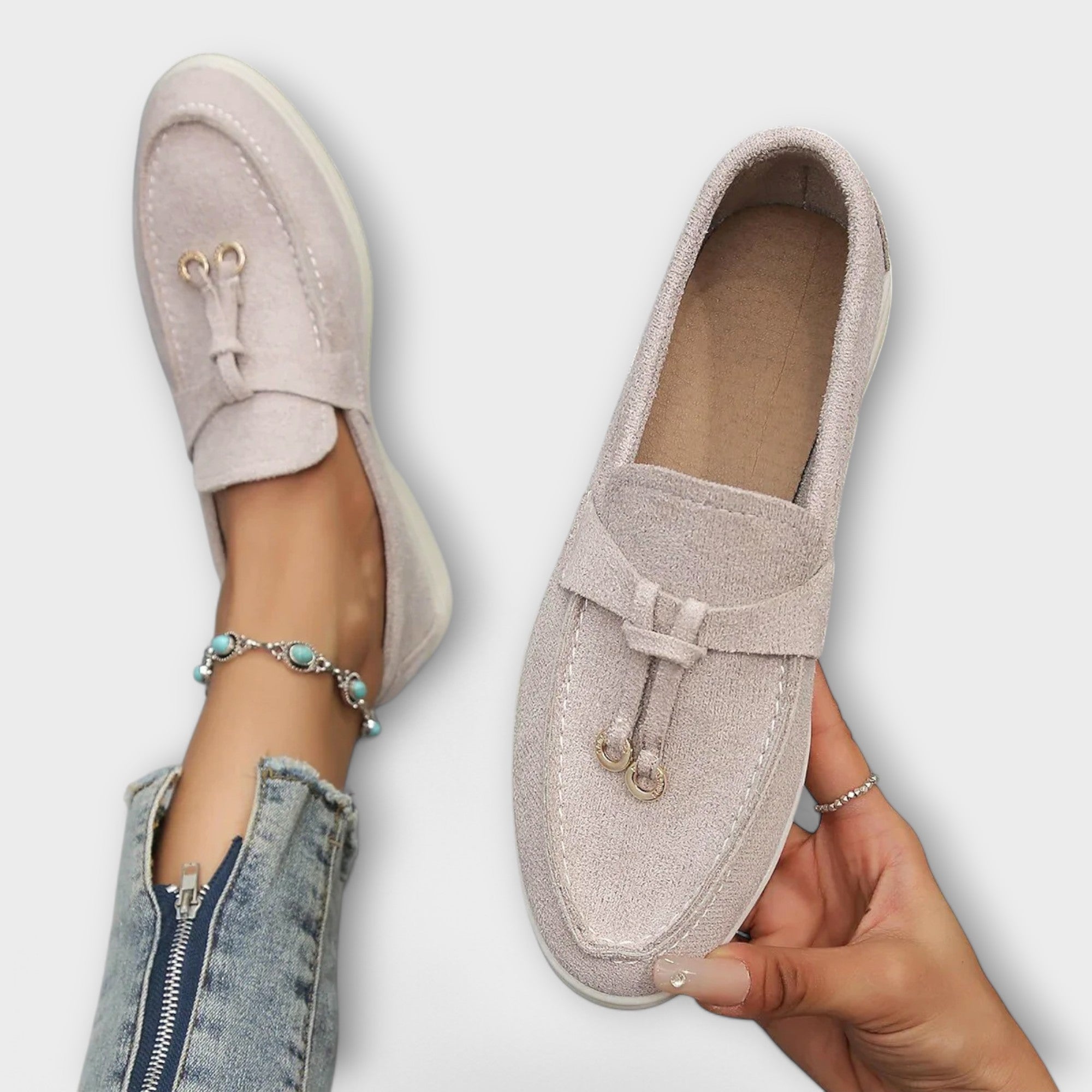 Gamila – Mocassini eleganti beige da donna