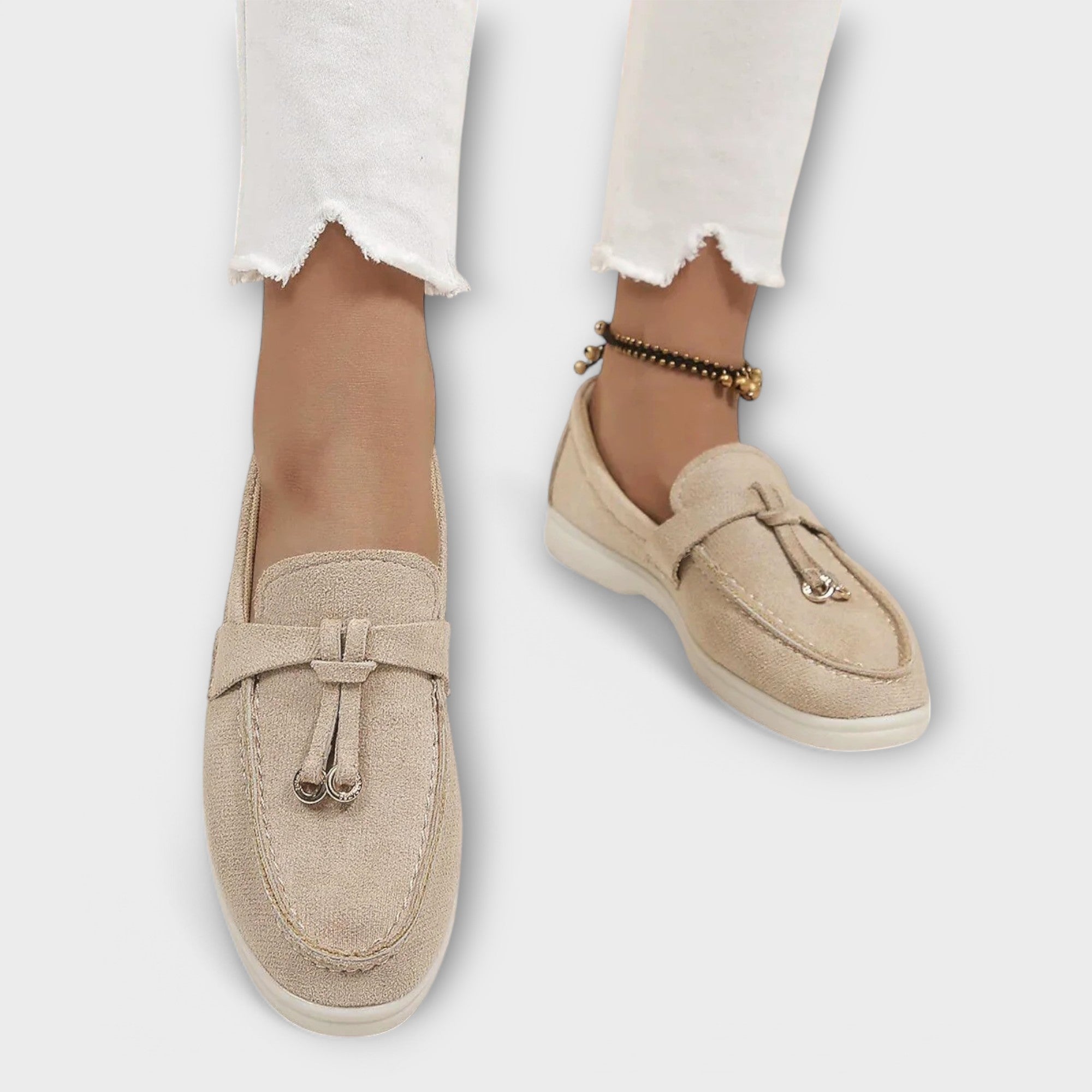 Gamila – Mocassini eleganti beige da donna