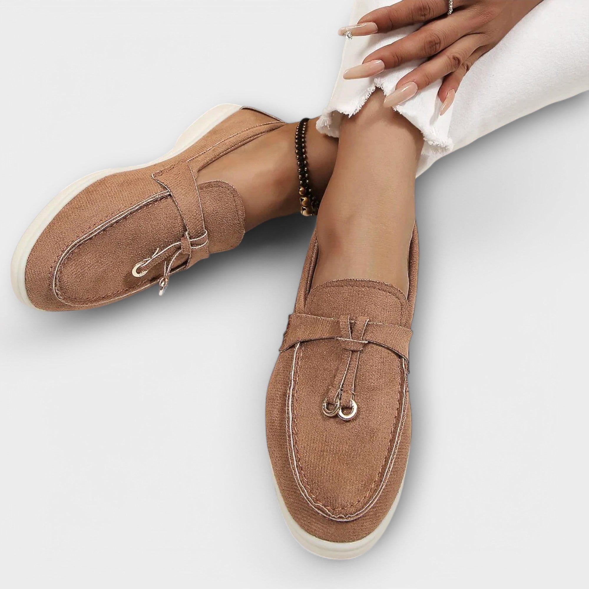 Gamila – Mocassini eleganti beige da donna