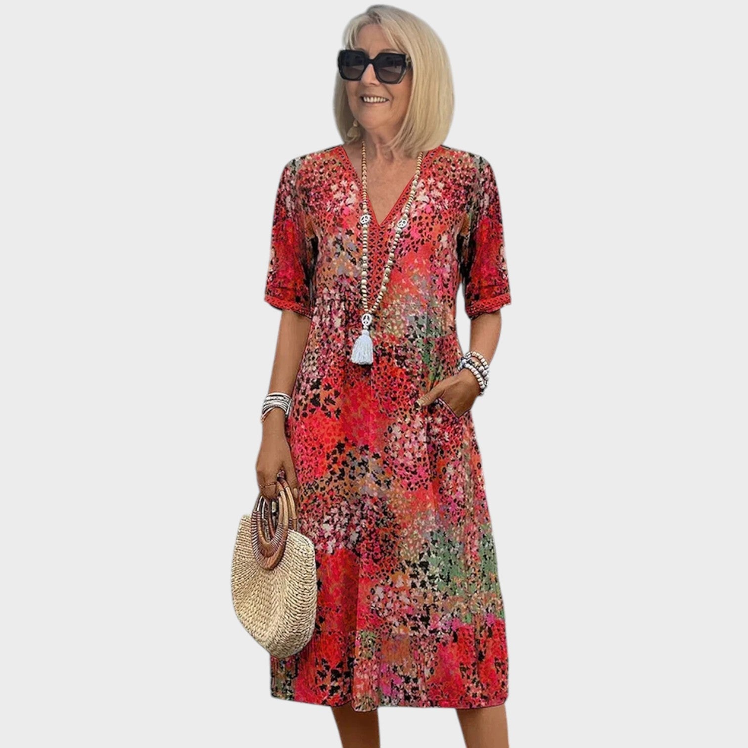 Harper – Vestito Lungo Floreale Vibrante ed Elegante