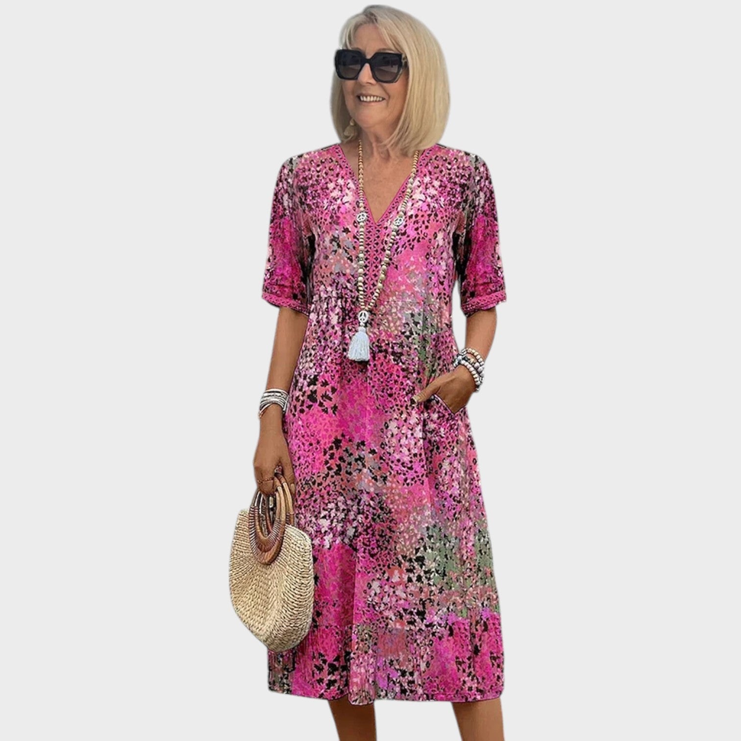Harper – Vestito Lungo Floreale Vibrante ed Elegante