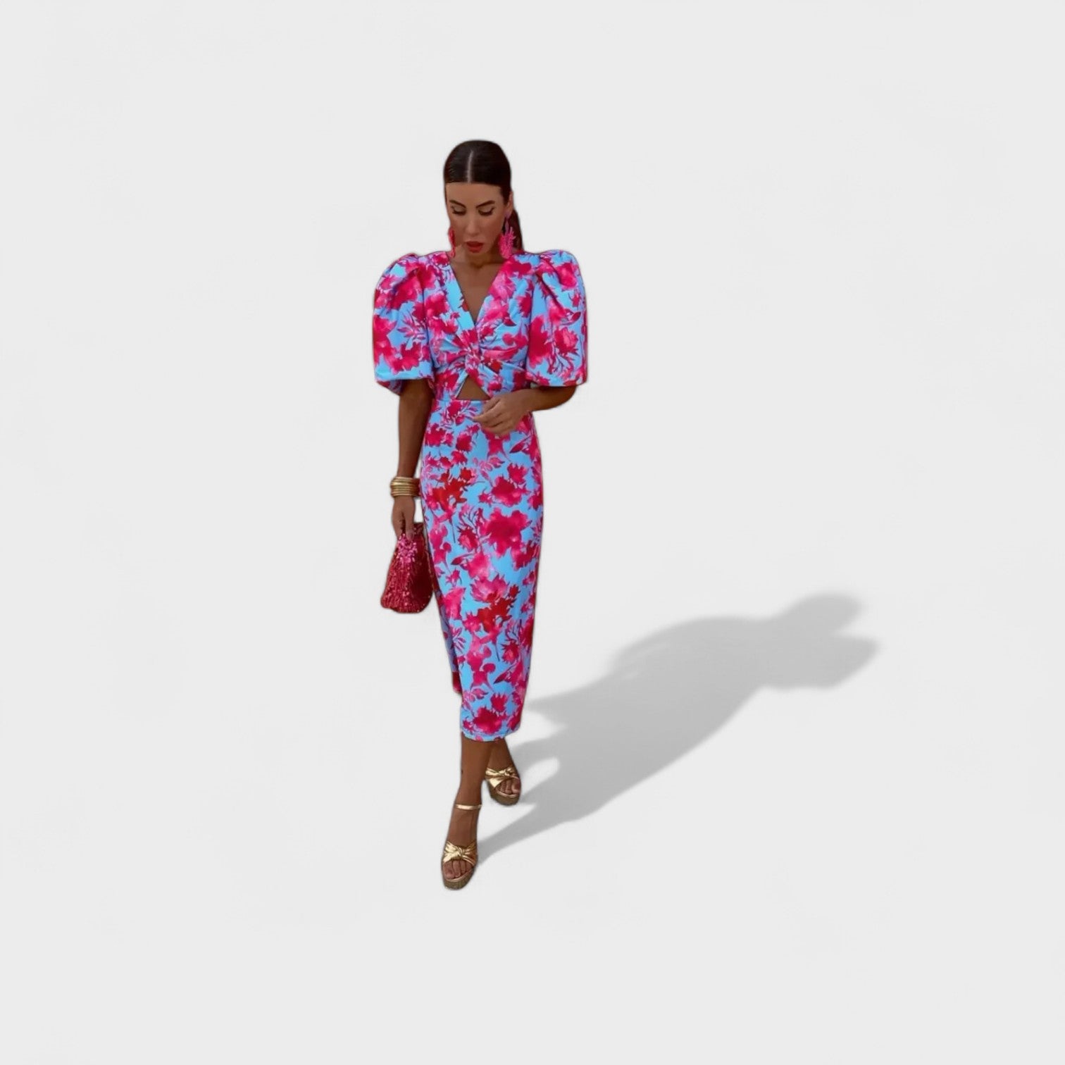 Lily – Abito Fuoco Tropicale