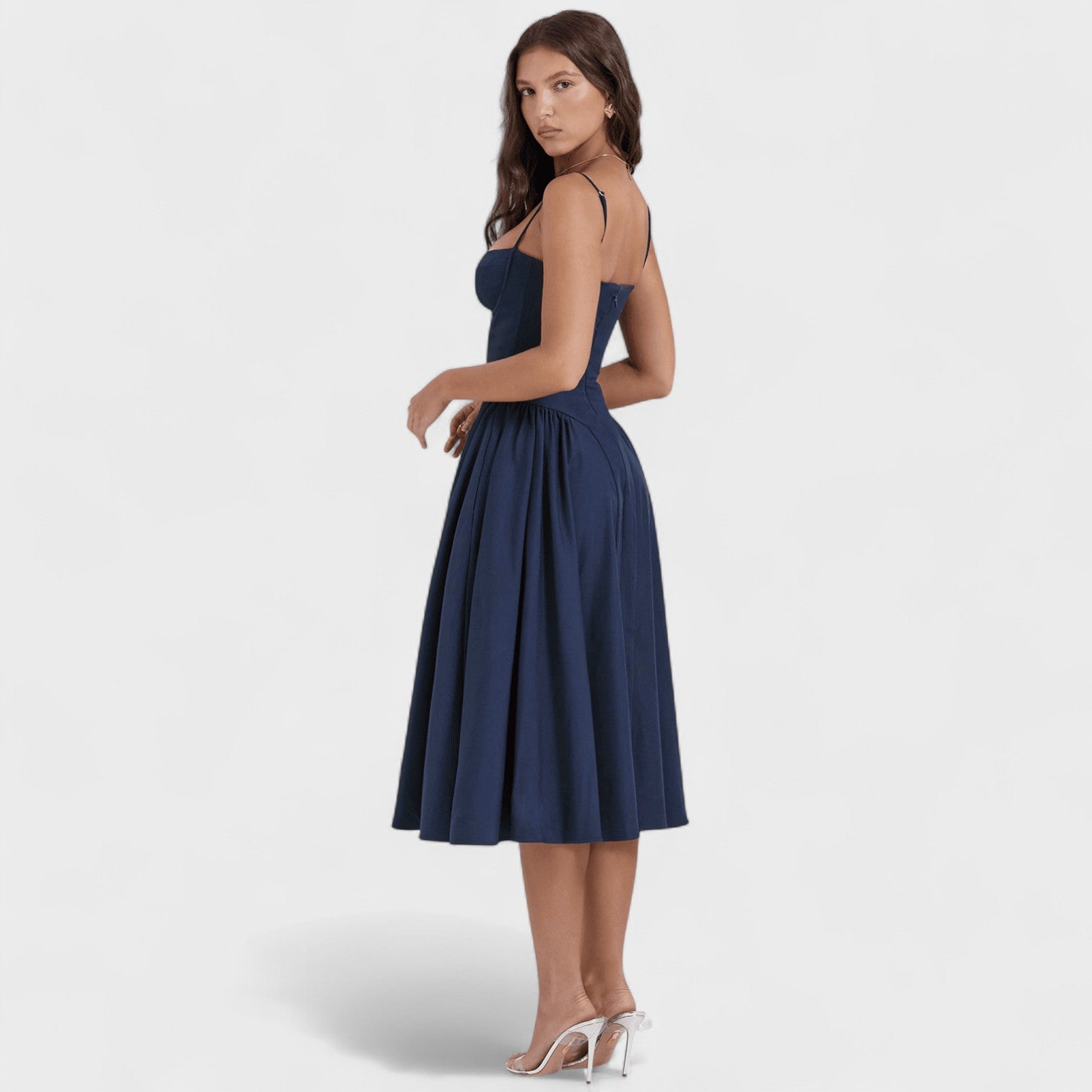 Valentina – Abito corsetto midi elegante con bustier strutturato