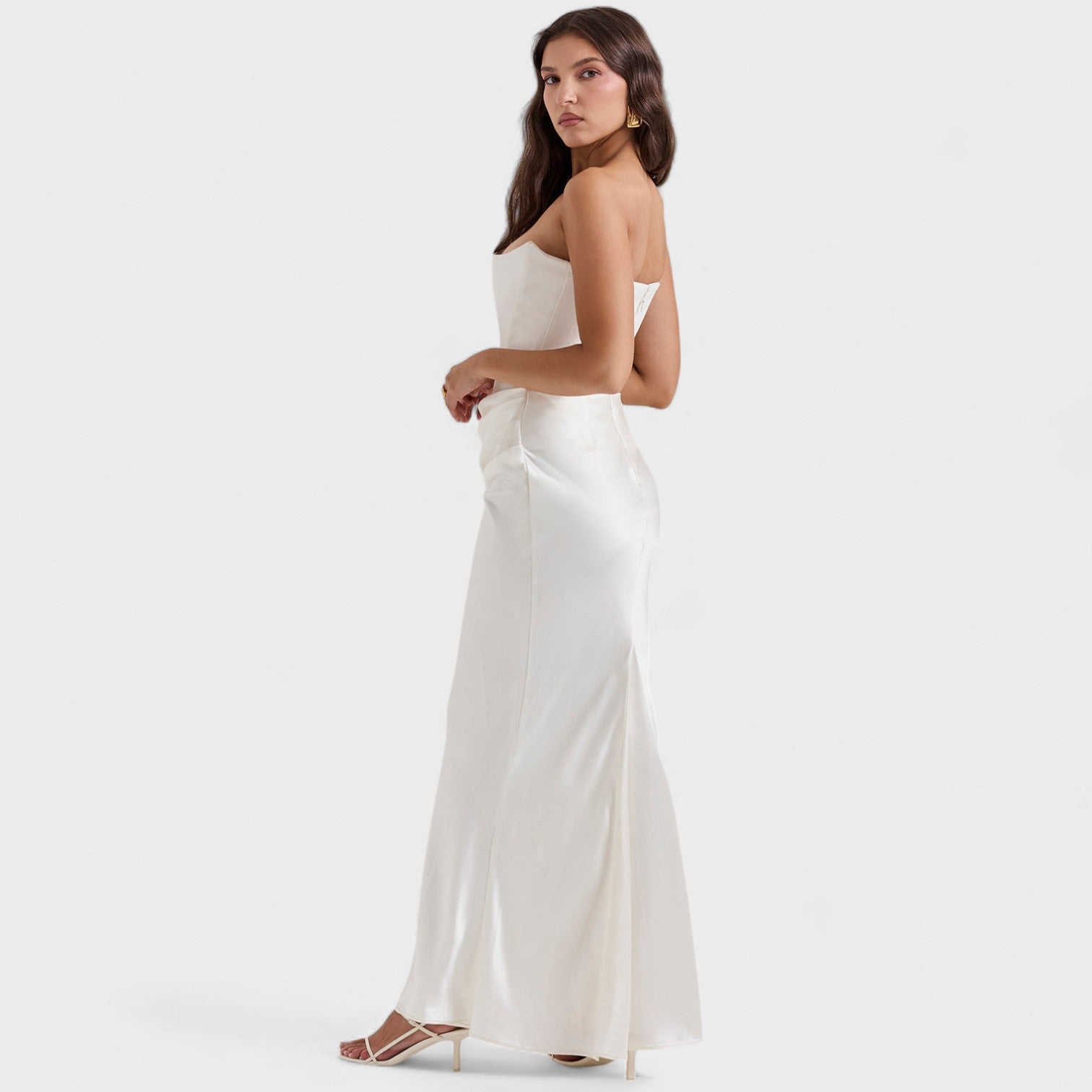 Lina – Abito Maxi Elegante da Donna con Dettagli Corsetto