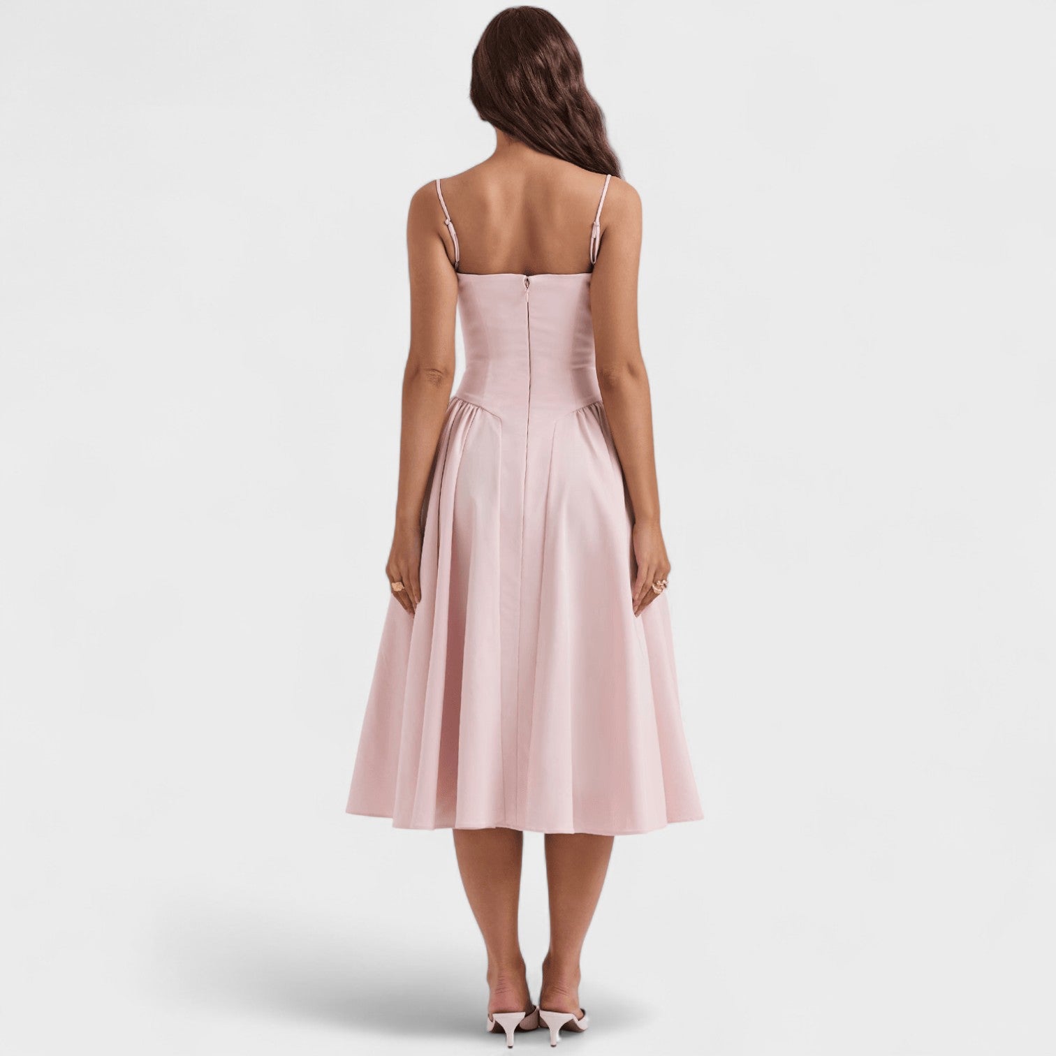 Valentina – Abito corsetto midi elegante con bustier strutturato