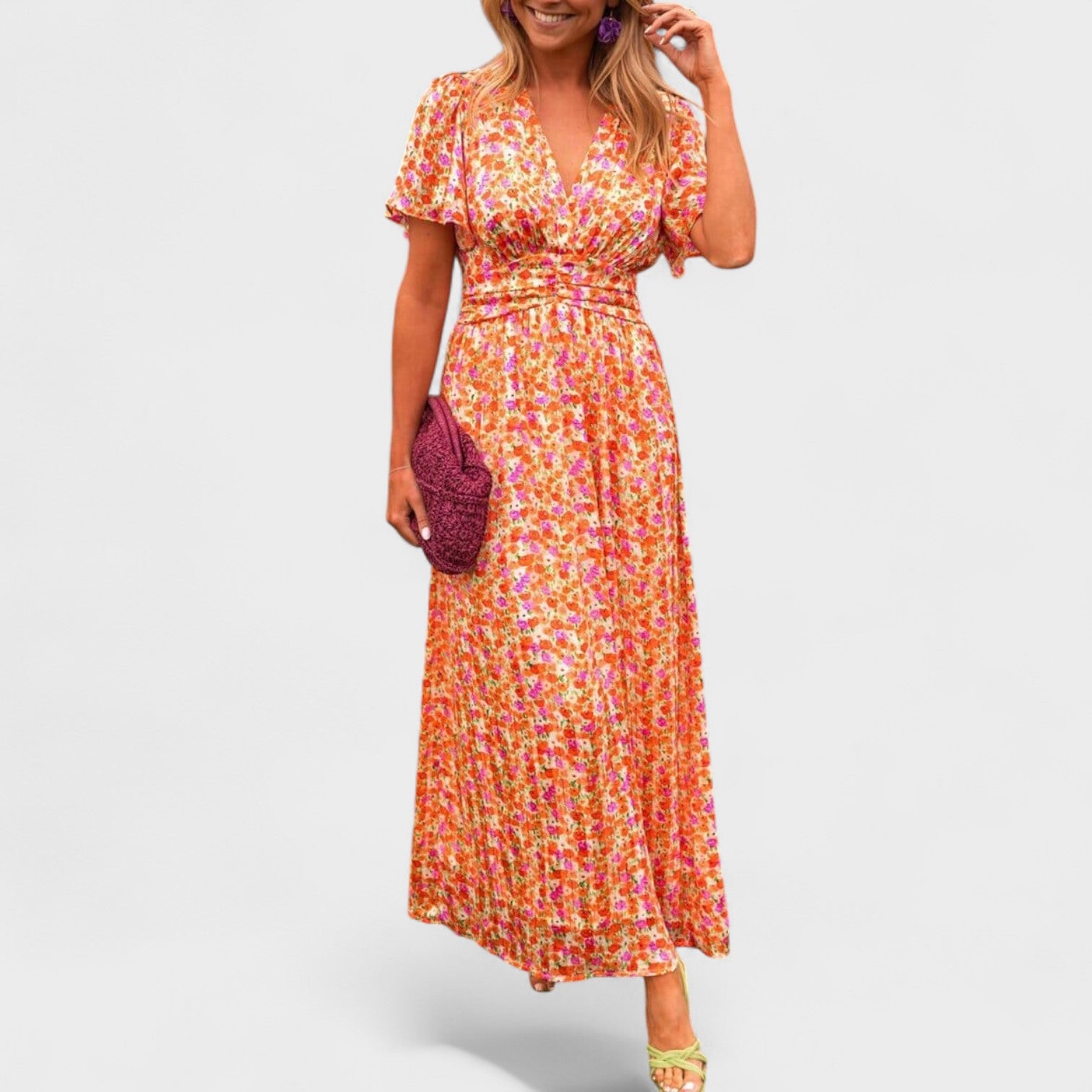 Sandra – Maxi Vestito con Scollo a V