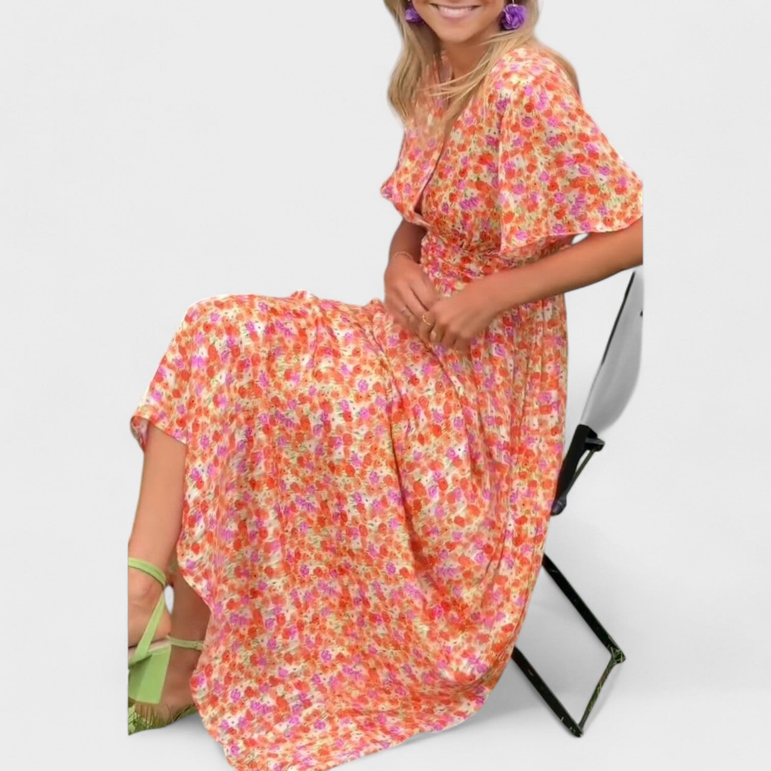 Sandra – Maxi Vestito con Scollo a V