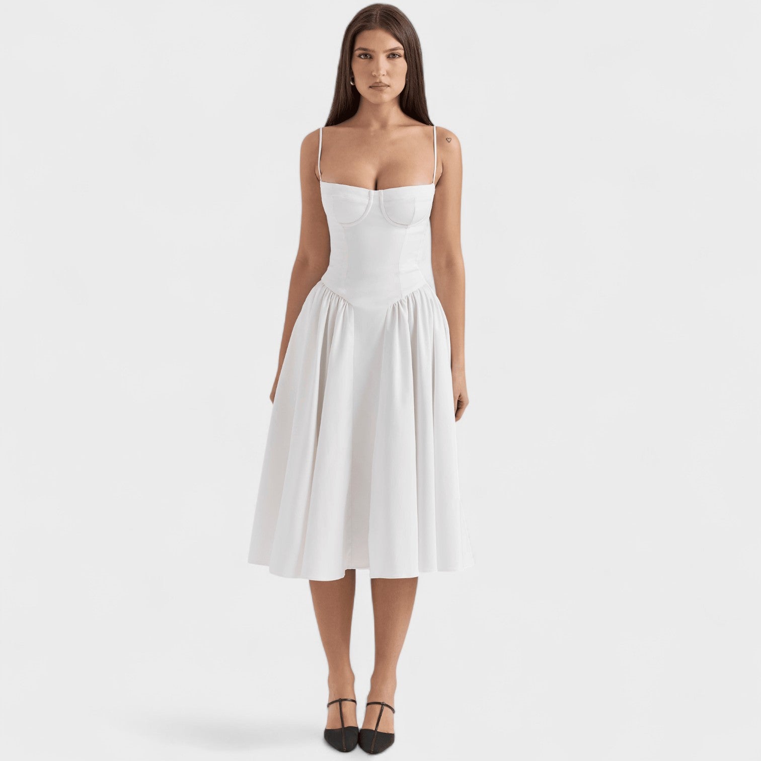 Valentina – Abito corsetto midi elegante con bustier strutturato